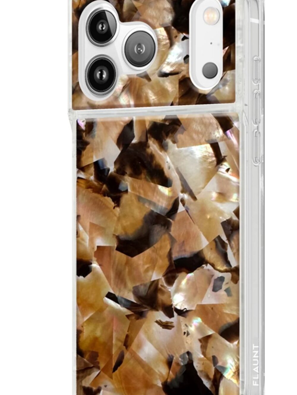 New FLAUNT 17 & 18 Pro Max Iphone Case Brown Abalone Shell (fits both models) - Picture 4 of 6